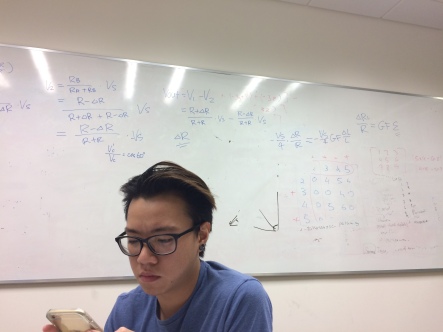 Random snapshots of Friends with the question solution on the whiteboard